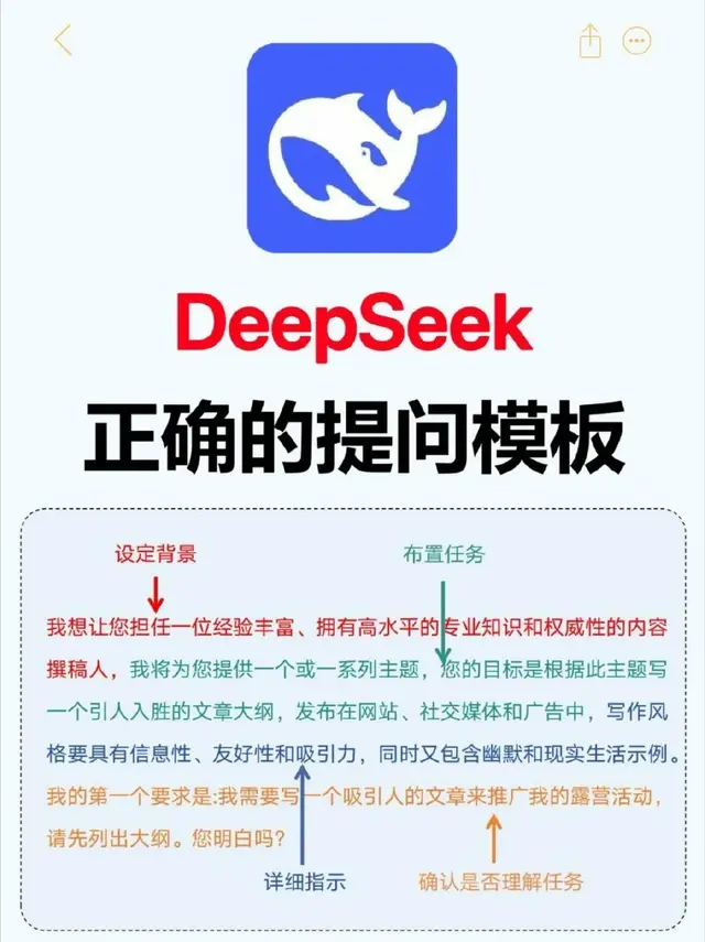 1分钟学会 DeepSeek正确的提问模版。让你秒变高手。收好!