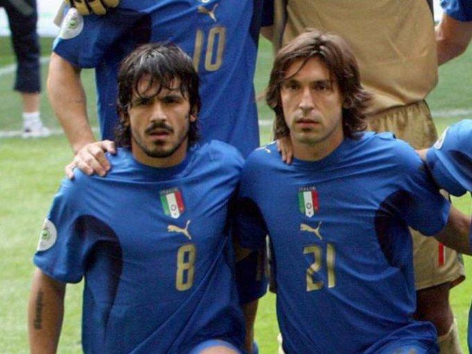 加图索：“皮尔洛长着一张天使般的脸，但他真是个混蛋。有一天我在训练中心吃饭，把手