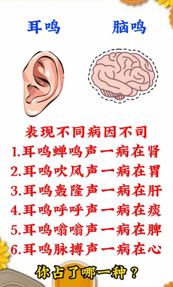 耳鸣脑鸣分清6种声响，对应脏腑各有不同
