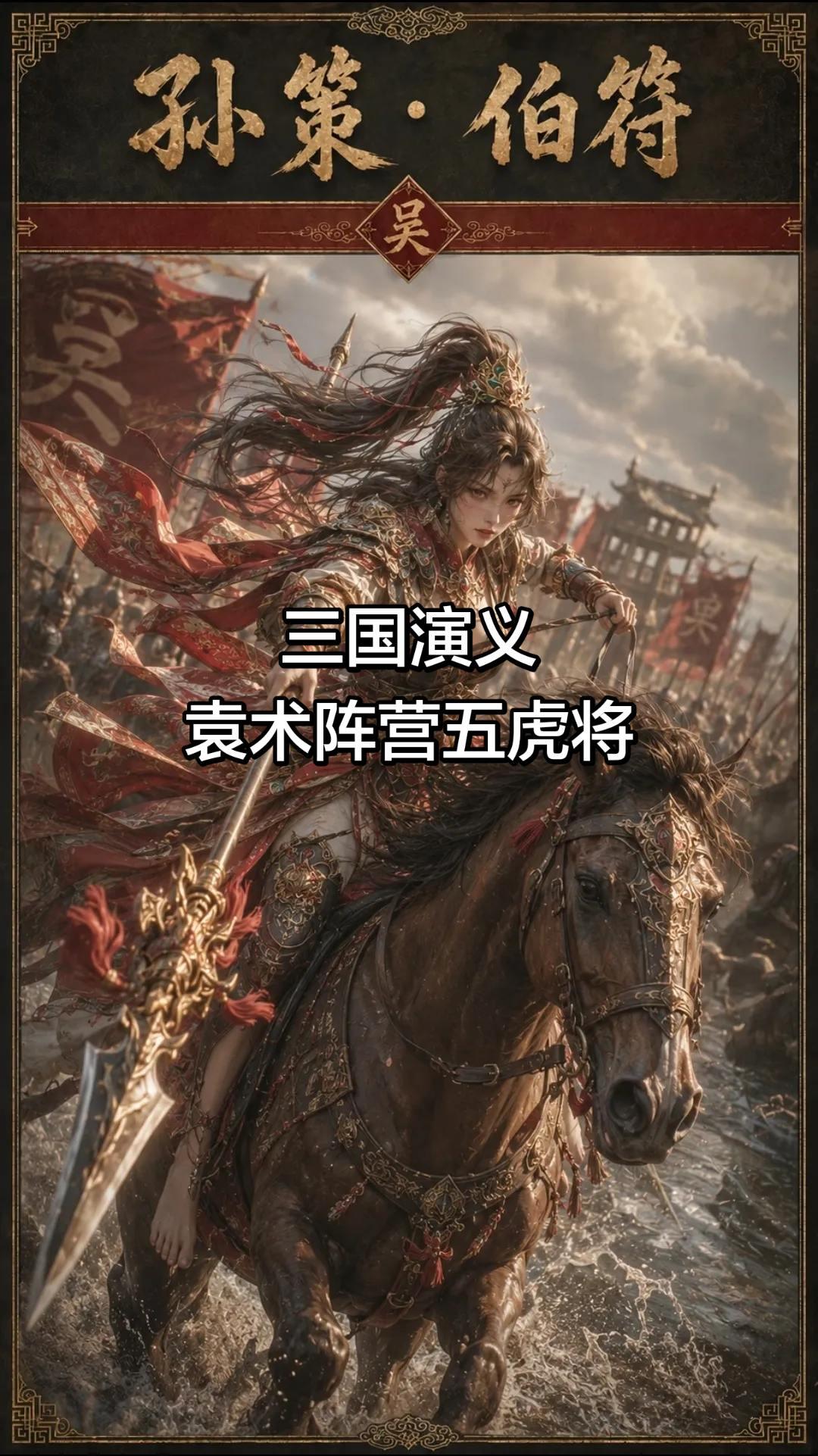 虽然袁术很狂，地盘和背景很大，但说真的，他手下人才不多。不算上孙策那伙人，袁术