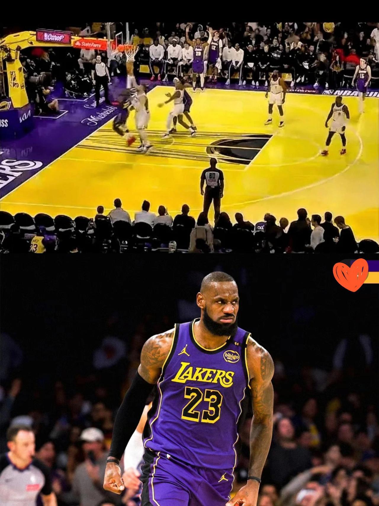 四旬詹皇这波操作太“鸡贼”了！湖人快船德比战第三节，面对护框联盟前五的祖巴茨