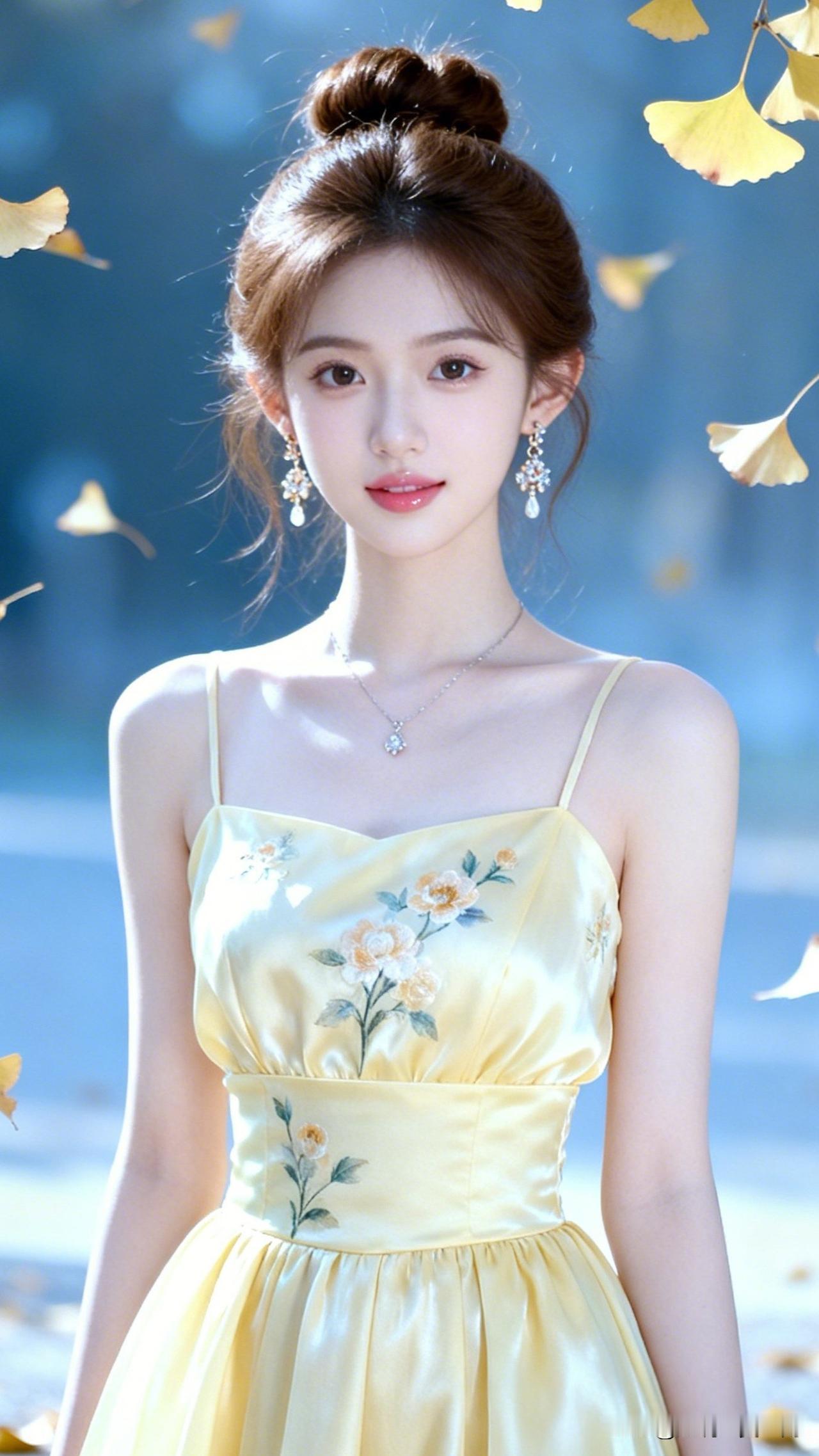 秋日暖阳下的少女，金黄裙摆随风飘扬，宛如童话中的公主。个人写真怎么拍才好看