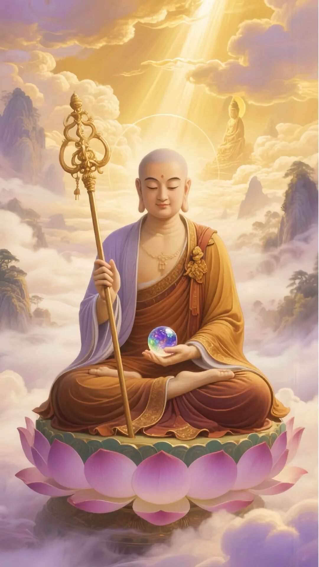 晨起礼佛今日为地藏王菩萨节日，作何善恶成亿倍。顶礼南无地藏王菩萨点赞分享，转
