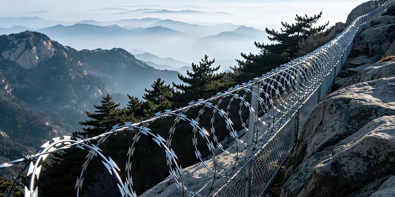 泰山拉铁丝网，这景象实在让人五味杂陈。泰山作为五岳独尊、中华文脉千年地标，有着双