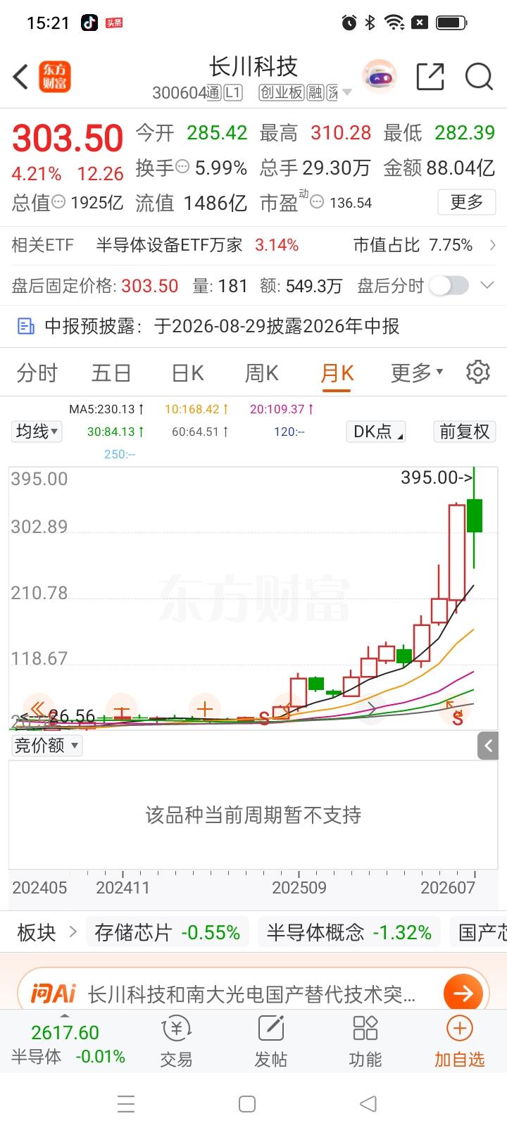 一位股民在股吧里崩溃失声痛哭，只因同样一只长川科技，相同的起点，两个人的结局却是