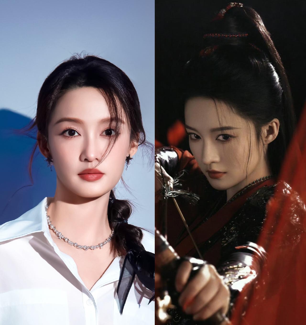 《一笑随歌》，李沁演的女神箭手，真是演到大家心坎里了。跟她一比，宋轶演的女将军就