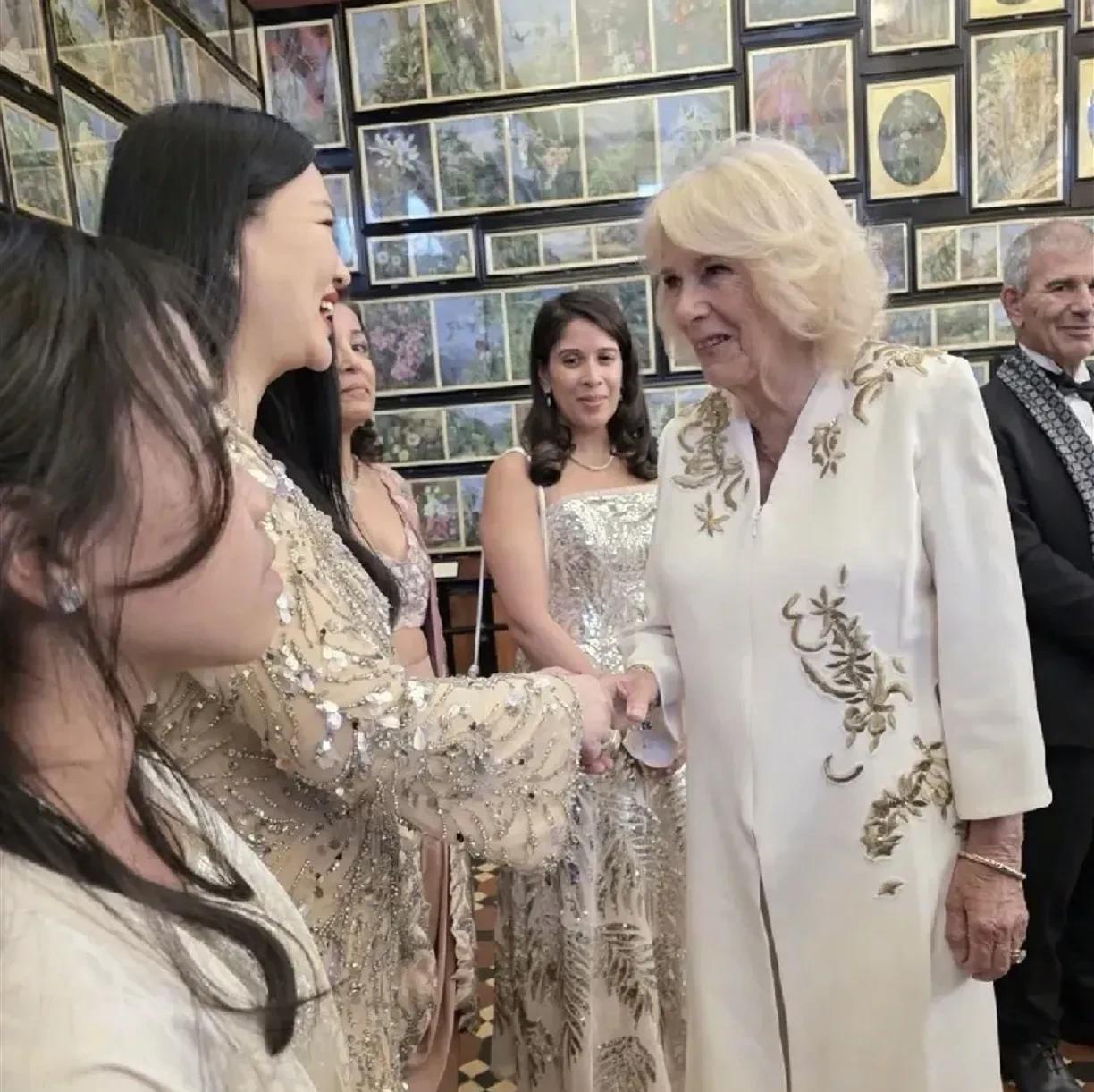 李湘见到英国女王卡米拉了，被网友调侃像暴发户见到贵族，李湘谄媚的笑容，就是想给女