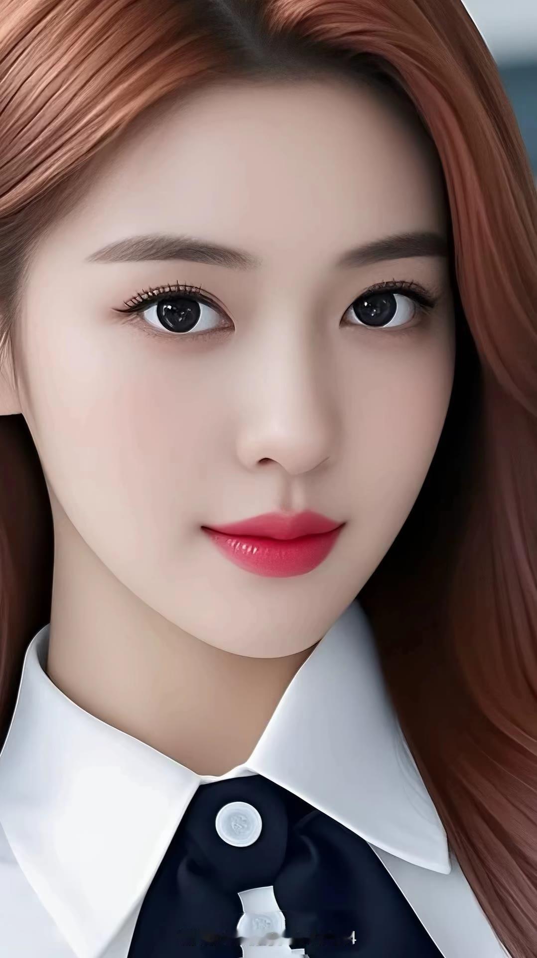 温柔可人的职场女神，红唇白衬衫，优雅动人！