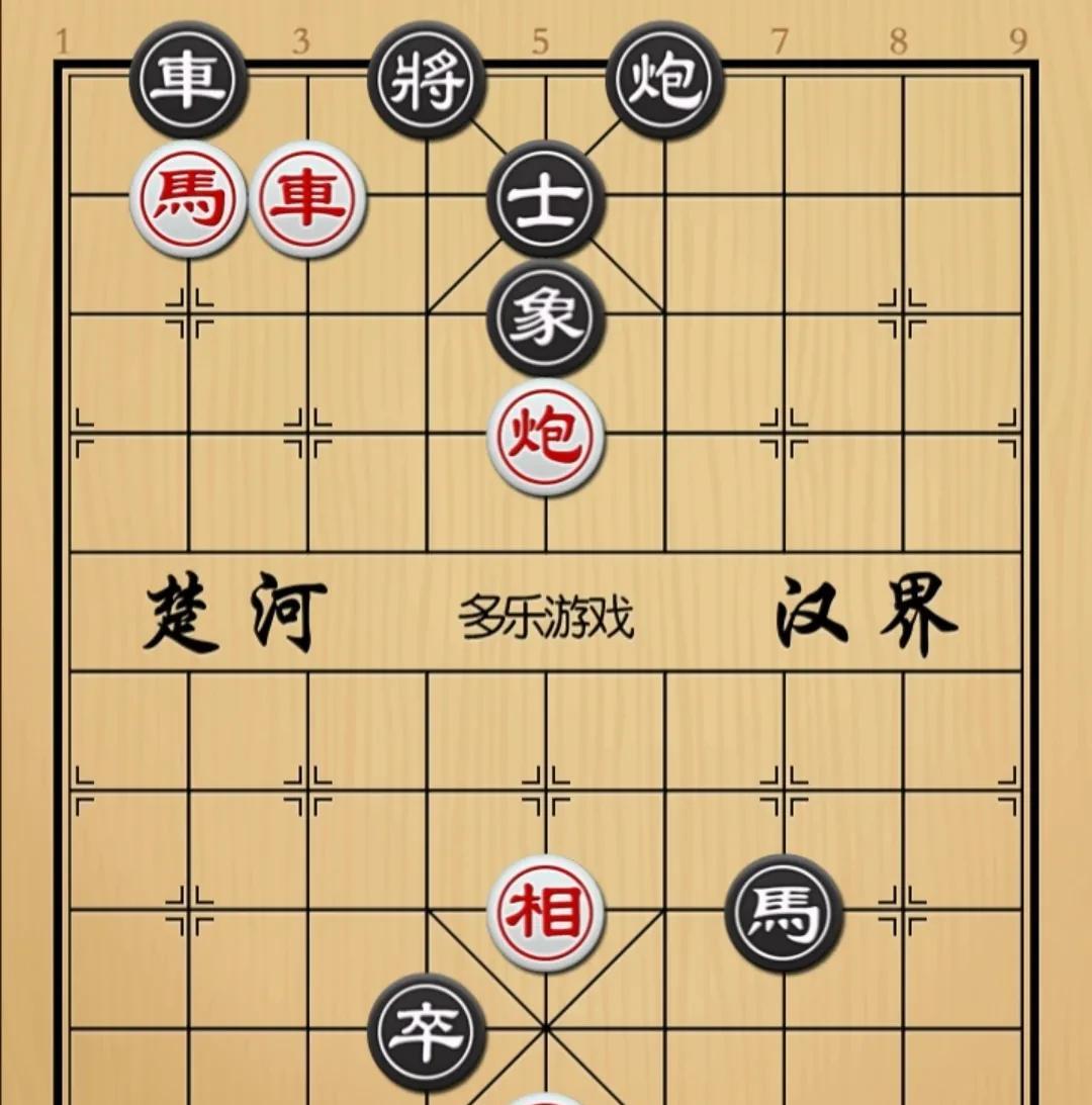 象棋：贪吃路迢迢戒口会速胜一念间俩结局如图红先手！黑方車馬砲卒，卒是锁喉
