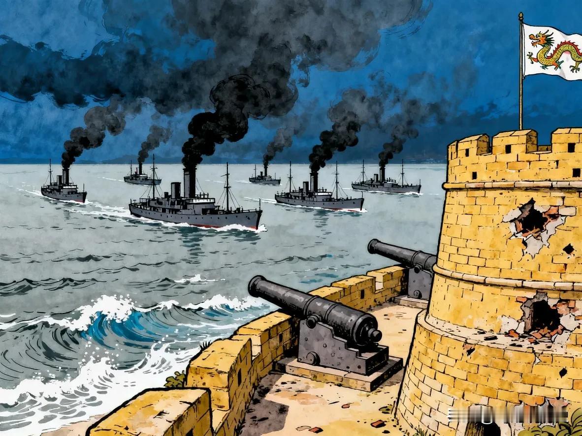 1884年秋,台湾淡水炮台危在旦夕!法军远东舰队司令孤拔,为迫使清政府在《中法新