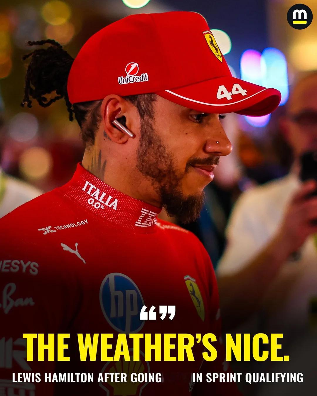 记者：明天可以期待什么积极的事情吗？汉密尔顿：天气不错F12025F1卡塔尔大奖