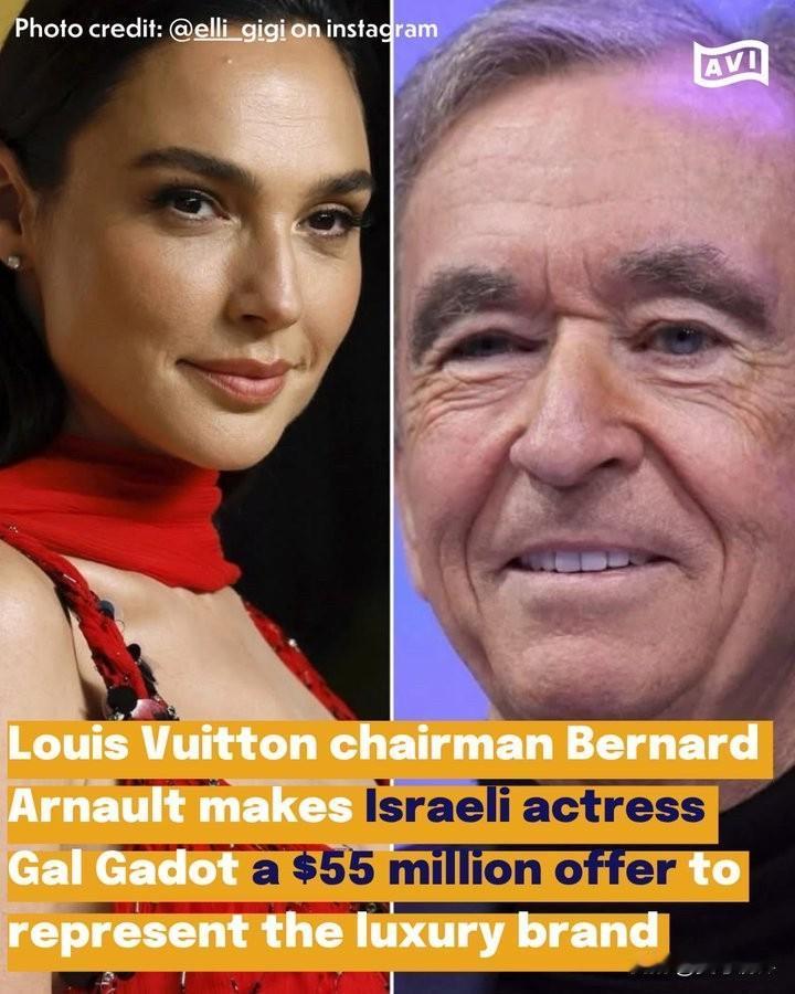 法国奢侈品品牌路易威登（LV）董事长贝尔纳·阿尔诺向以色列女演员盖尔·加朵550