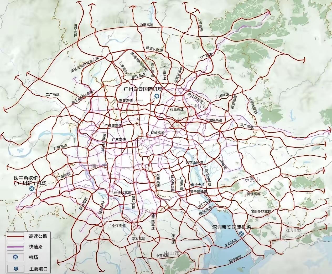 珠三角为什么要弄三个都市圈？明明就是一个广州圈。连交通都不能自成一体，何来