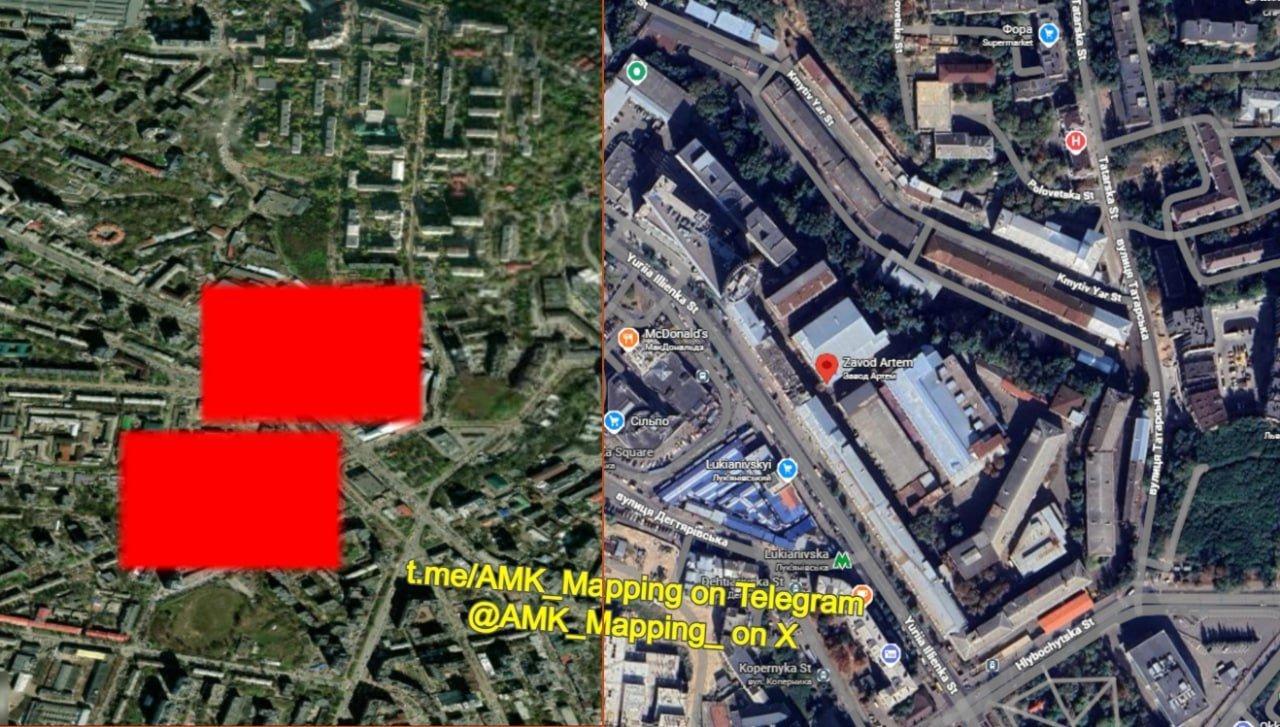 美国NASA卫星图像显示，乌克兰基辅的阿尔捷姆国防工厂在遭受俄罗斯军队弹道导弹和