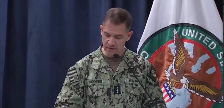 美国驻华使领馆在3月9日写道：“美军中央司令部司令布拉德·库珀上将说：特朗普总统