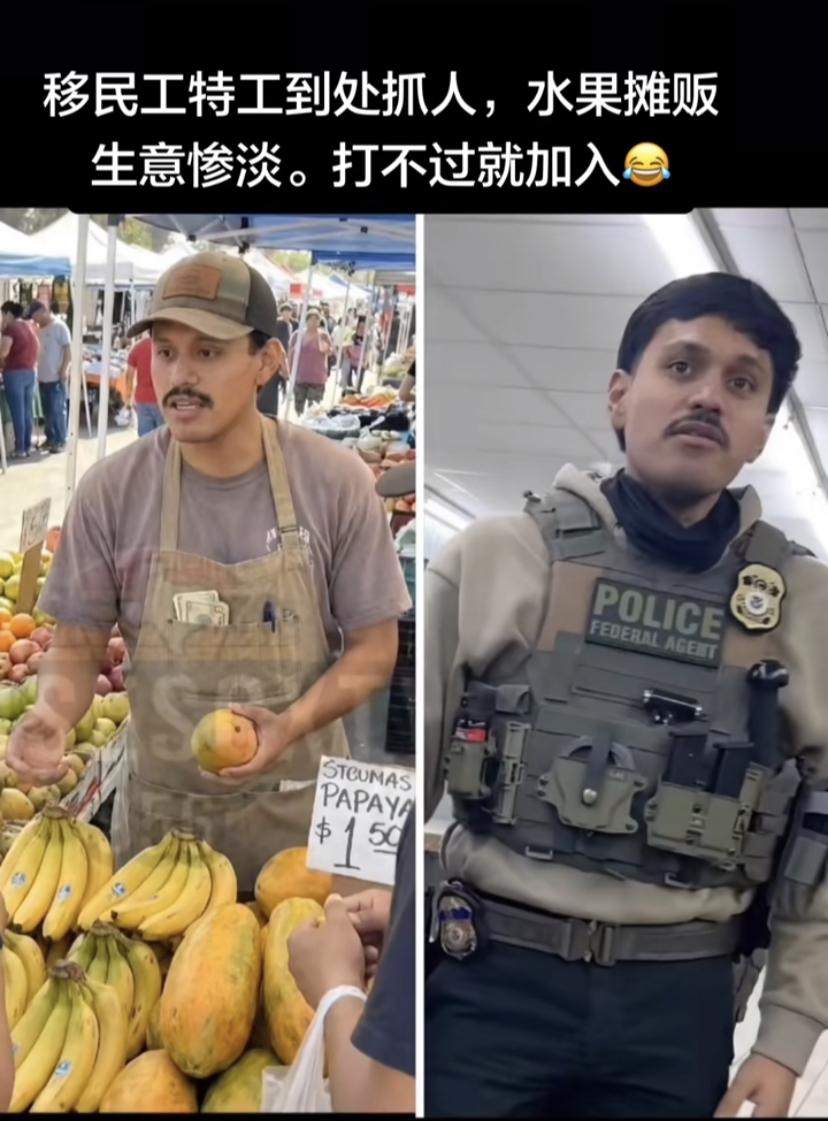 美国一卖水果的商贩因生意惨淡，加入了lCE！这群人就是专门抓美国非法移民的！
