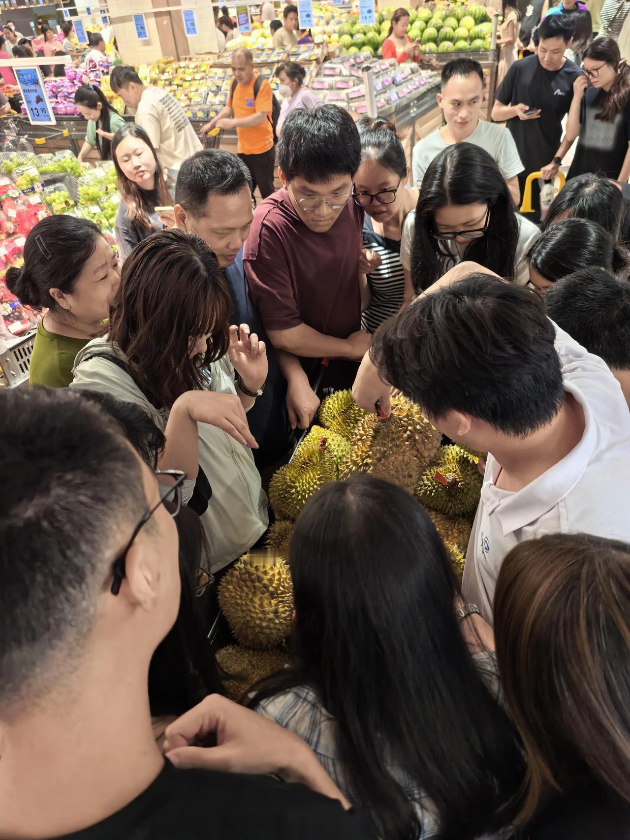 现在榴莲都这么便宜了吗，刚在超市买了个榴莲103快，19.9一斤，我印象中
