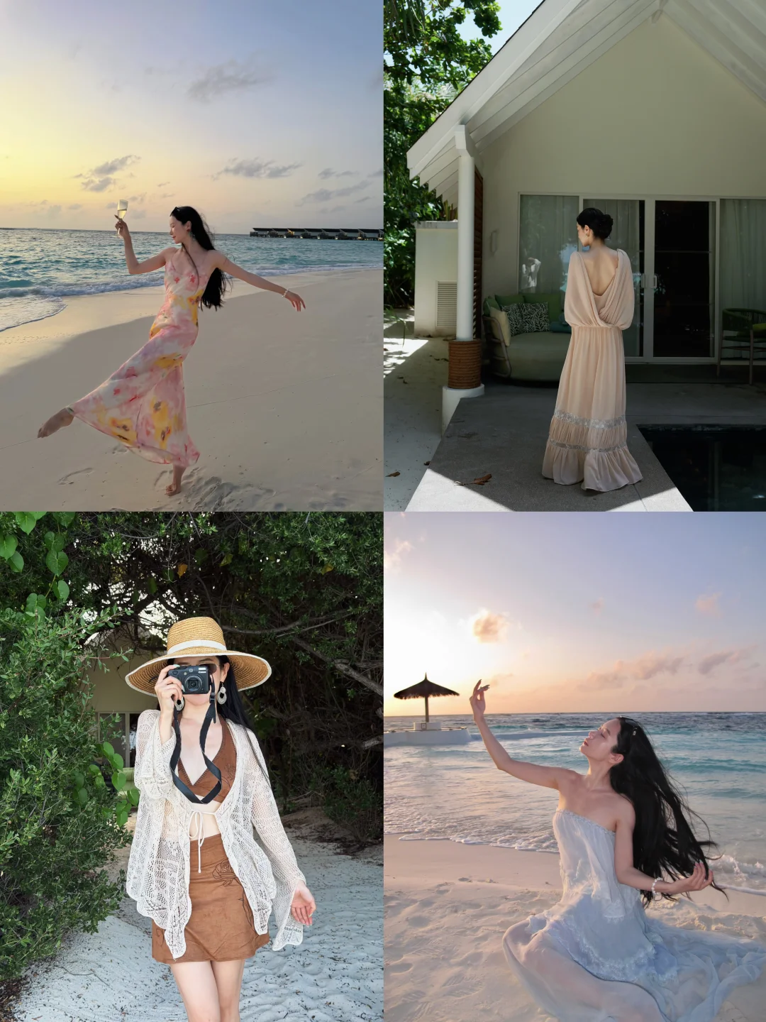 在马尔代夫的11套穿搭🏝️