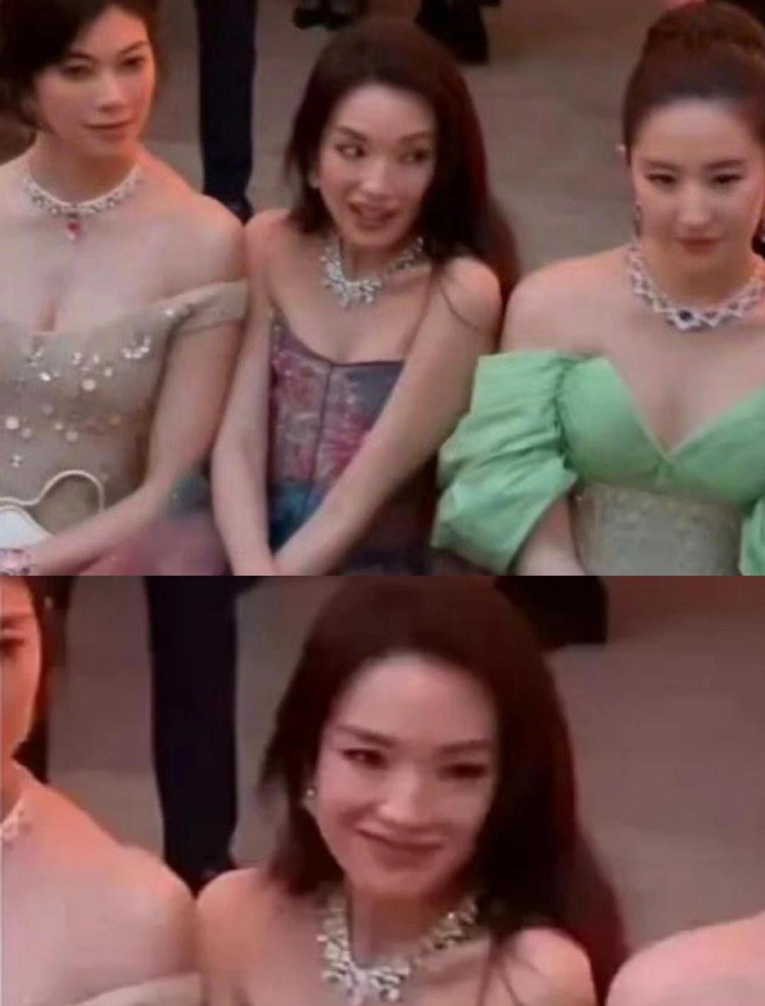 宝格丽活动上这一幕太尴尬了！日本模特森星和舒淇同排坐时，被拍到不停用肩膀挤舒