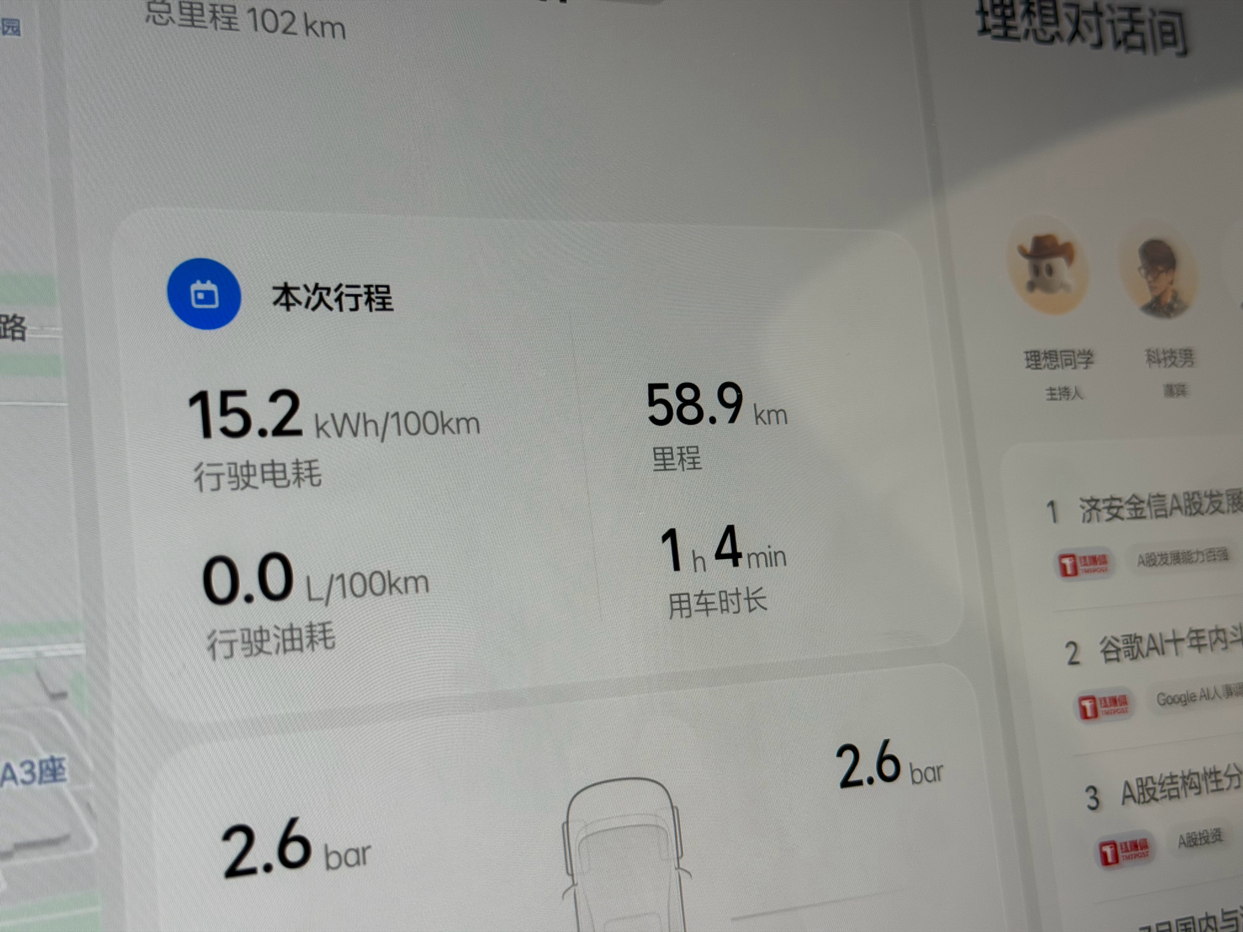 L8Livis提完车，今天早上总算是开了一段自己熟悉的长途，能耗上巨大的差异就