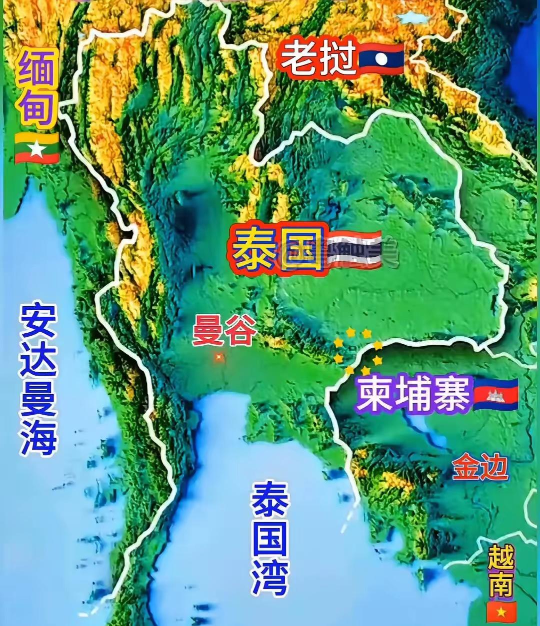 打开东南亚地图，你会发现泰国和柬埔寨这两个国家几乎把中南半岛上所有好地都给占了！