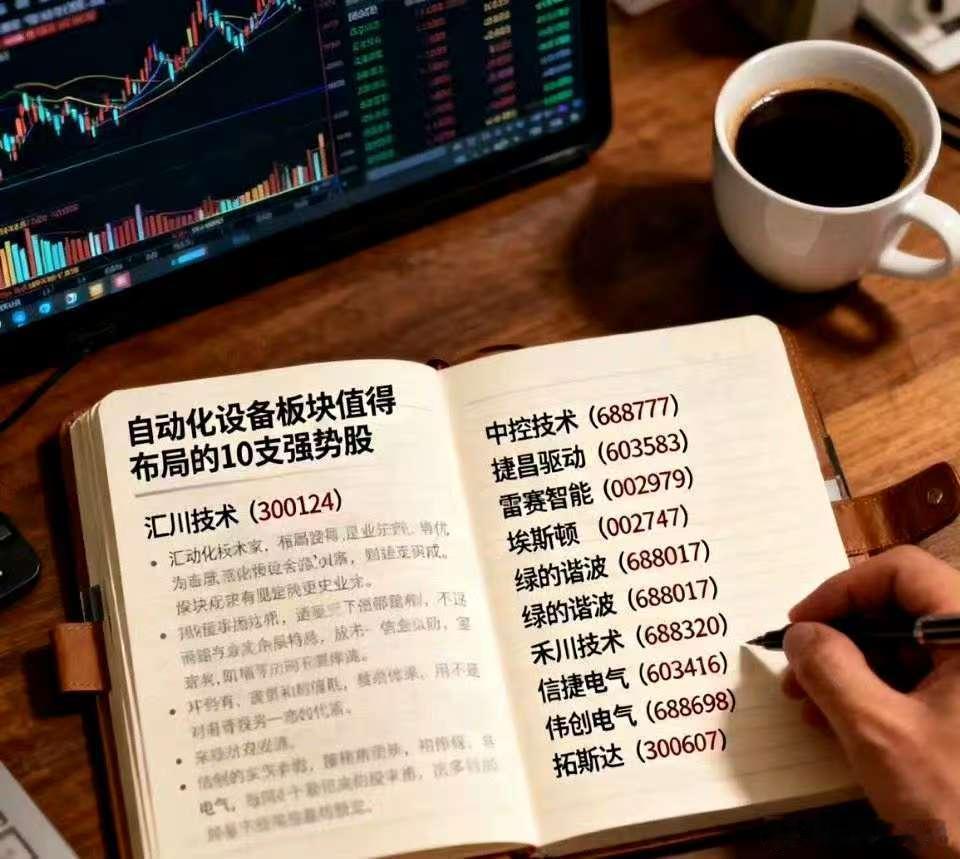 自动化设备板块，可能值得布局的10支股票，具体分析如下：1.汇川技术（3001