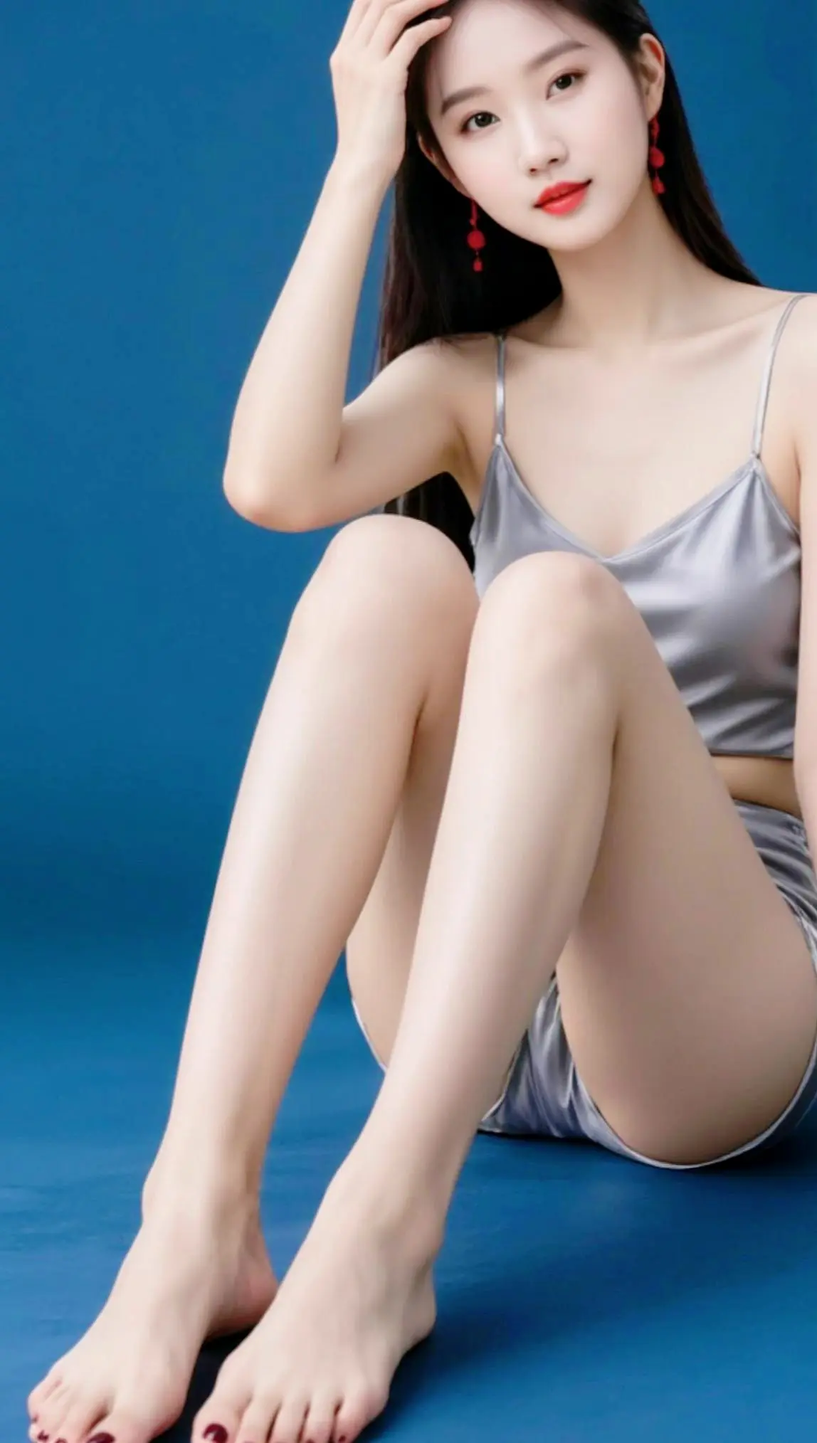 AI清冷坐姿写真 AI清冷坐姿写真 ai创作 大长腿打几分 壁纸