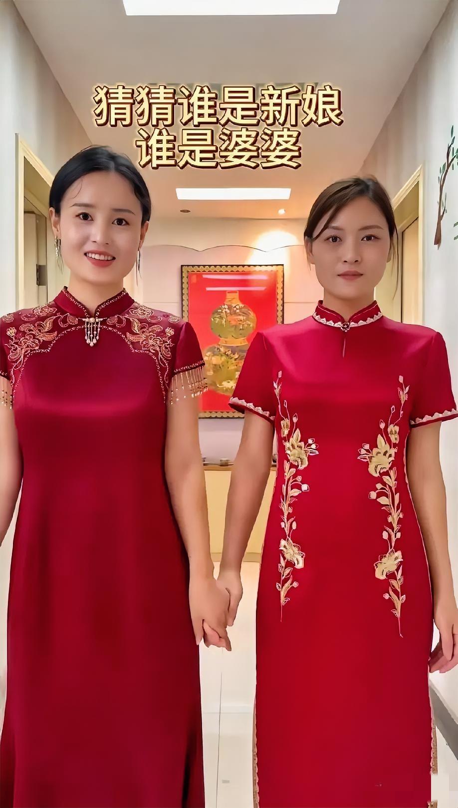 看看这张照片，婆媳穿搭竟如此相似，我第一眼都没分清谁是谁！给你们点提示，儿媳年轻