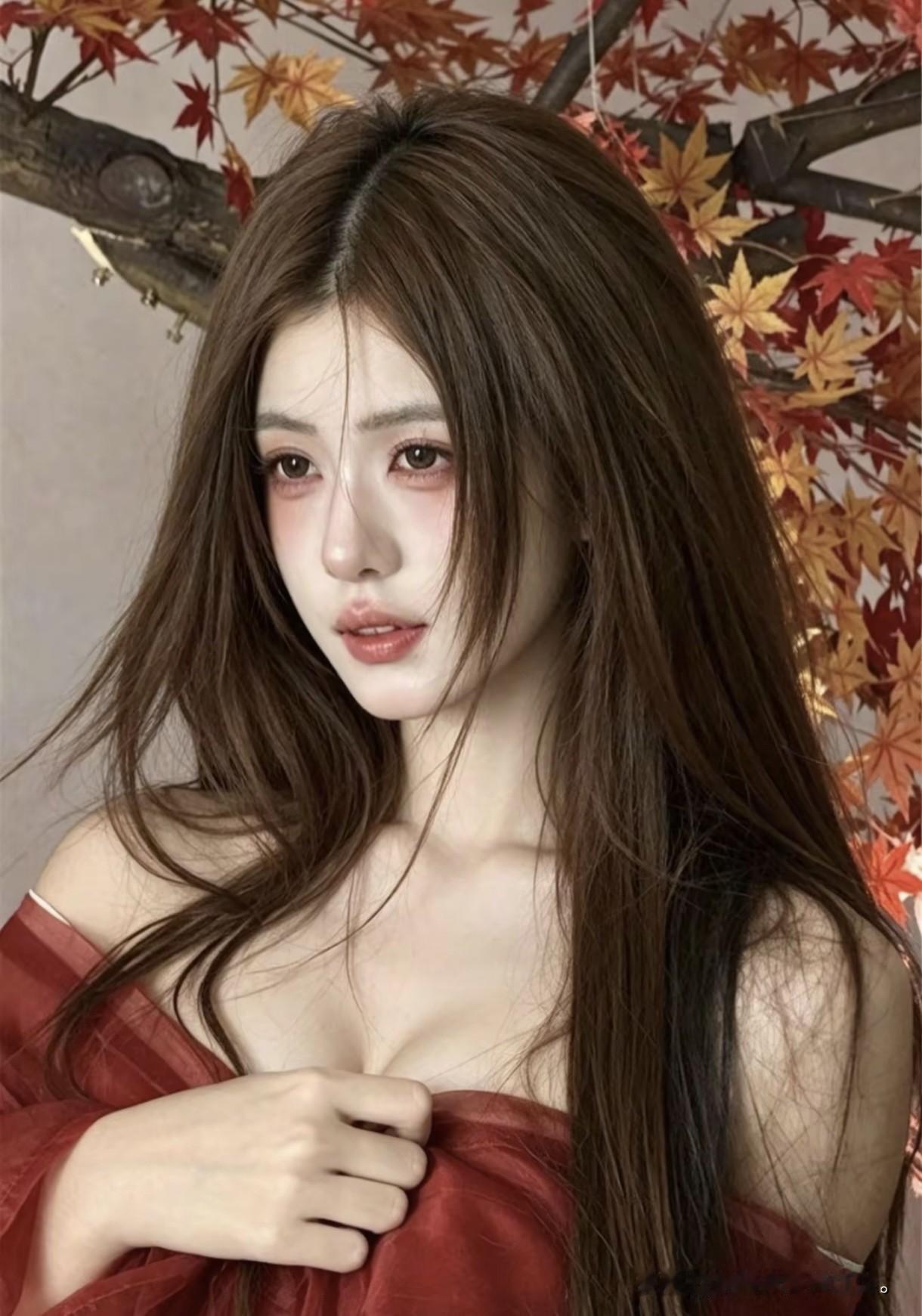 红叶作伴，红衣似火，这组秋日氛围感写真美到犯规！