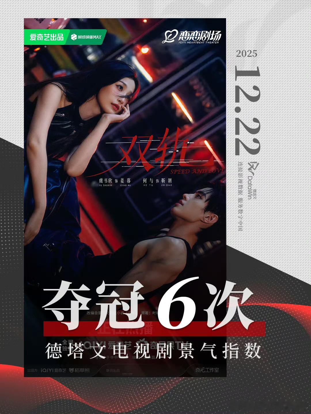 虞书欣双轨在德塔文六次日冠了，这剧热度还挺好的