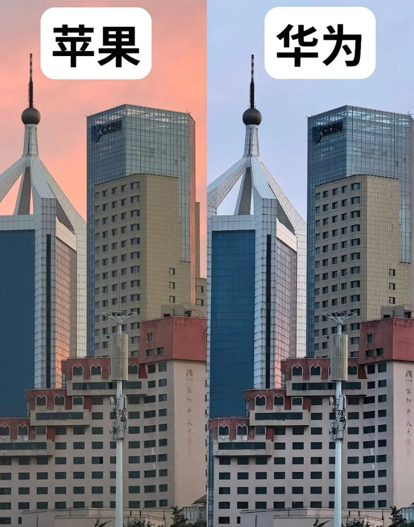 苹果的照相技术真的很落后了，已经让华为手机超越了！你们比较一下是不是清晰度华为
