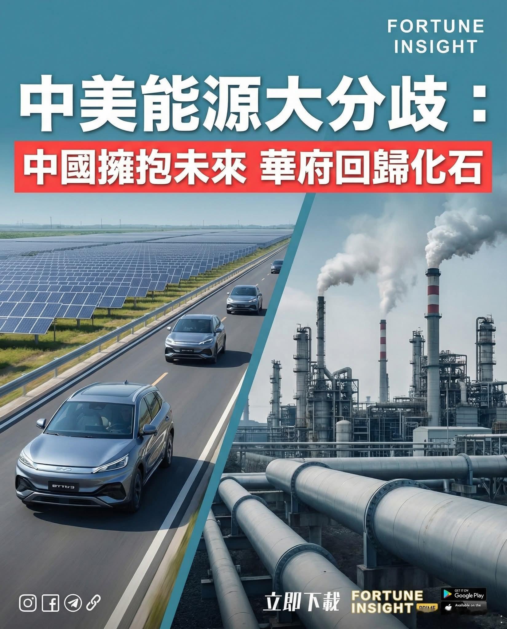 美媒:中美能源大分歧，中国拥抱未来美国回归化石《纽约时报》称，生活在中国常让人感