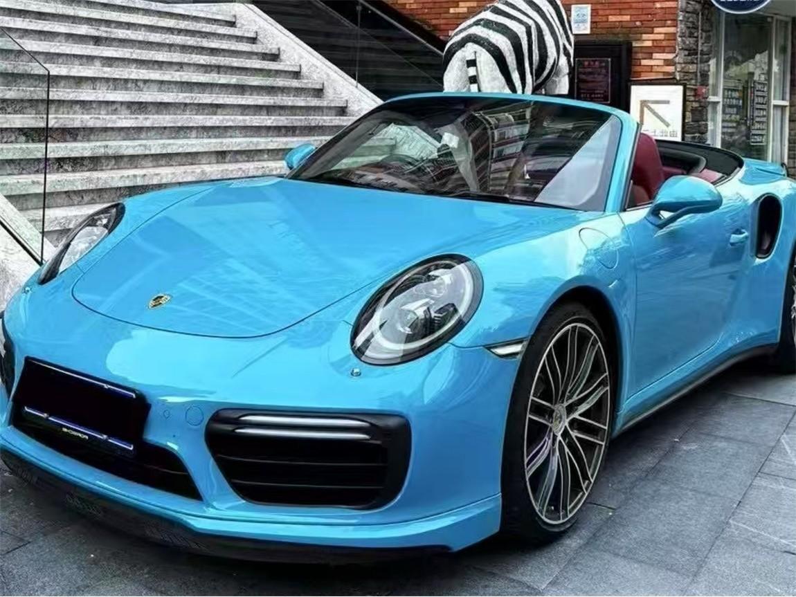 保时捷911TurboCabriolet迈阿密蓝/波尔多红2018年05