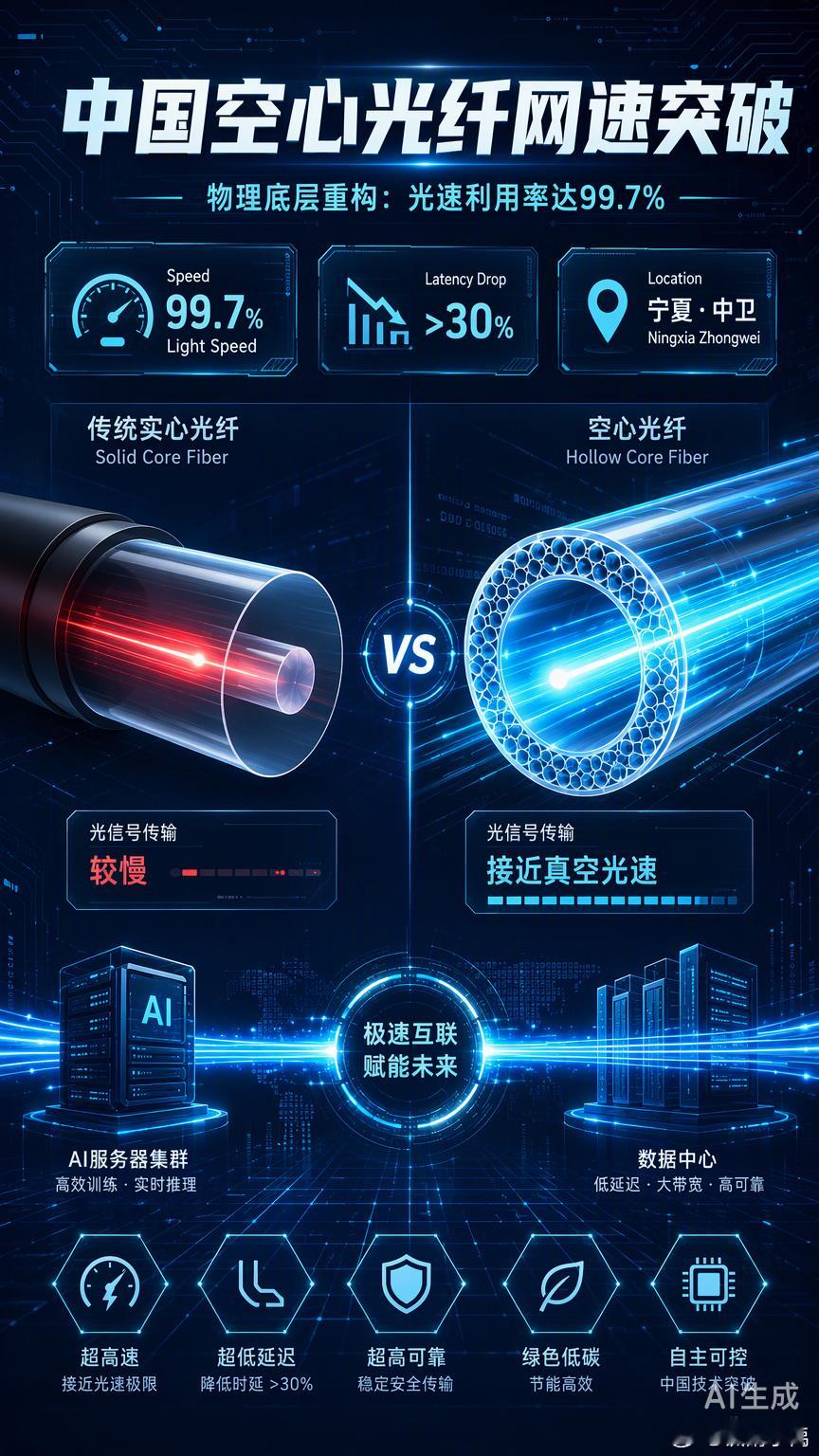 空心光纤这项技术，本质上是一场通信基础设施的“底层系统重构”。当我们在谈论网速提升时，传统思维往往聚