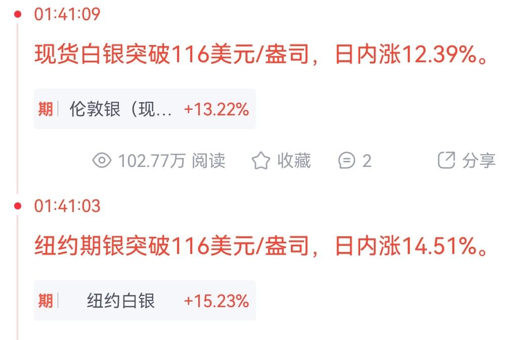 看来2026年A股的主基调已经定下来了，金属牛无疑了！今晚贵金属期货与现货又疯