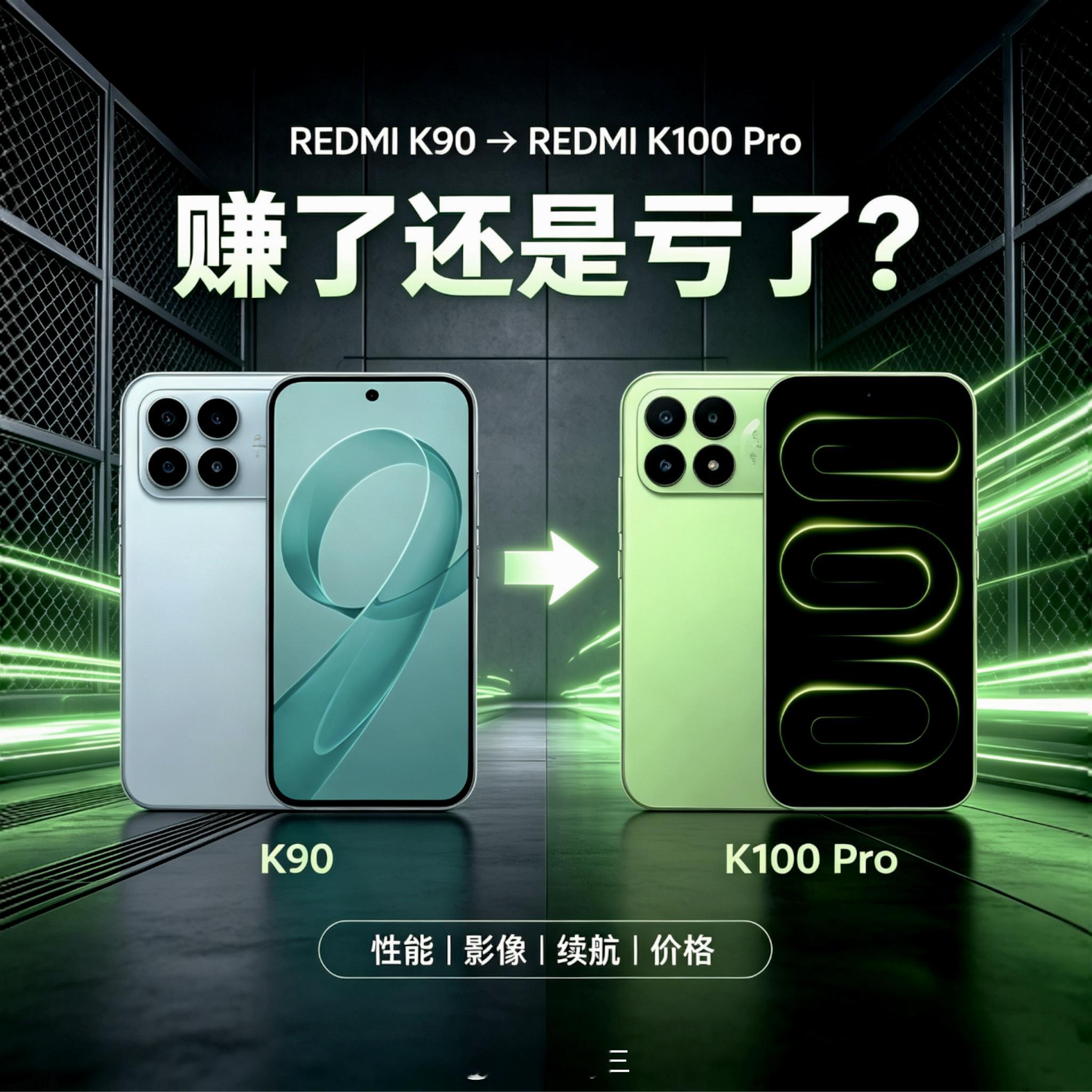 👉REDMIK90→REDMIK100Pro｜参数扒透:红米这波更新到底