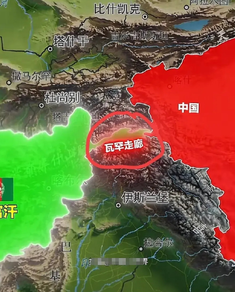 瓦罕走廊其实挺有意思，全长大约400公里，最窄处仅仅只有1公里左右，最宽处也仅仅