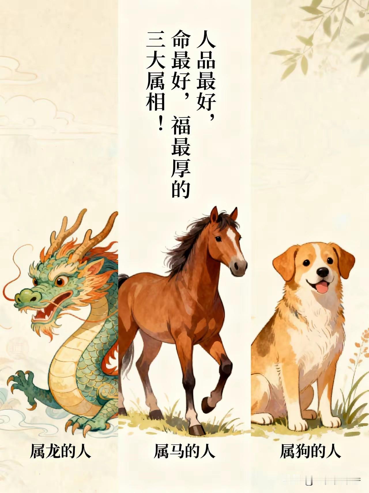 人品最好，命最好，福最厚的三大属相！一、属龙的人属龙的人心胸开阔，遇事不