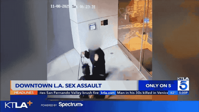 美国黑人流浪汉性侵遛狗白人女子：这姿势真的就是僵尸啊！这是监控视频拍摄到一名女子