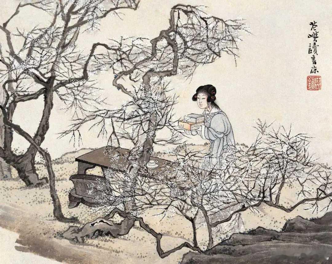 任熊人物册。任熊(1823-1857)，清代晚期著名画家。