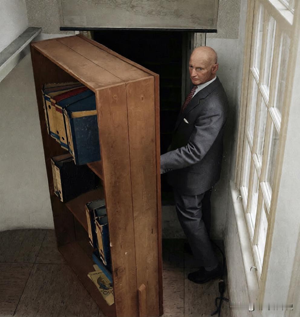 1960年5月，荷兰阿姆斯特丹，安妮·弗兰克的父亲奥托·弗兰克重访他和家人在被出