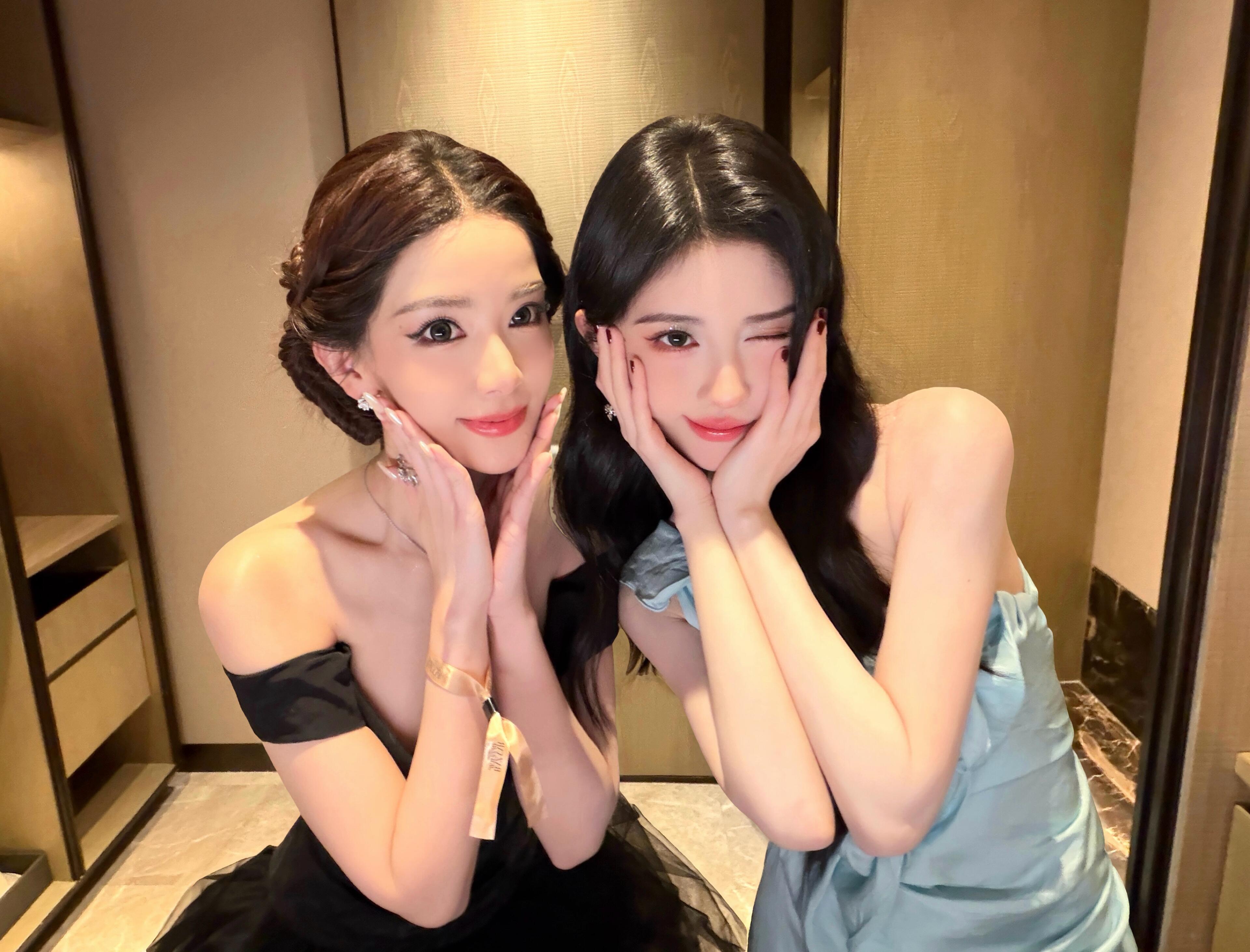 迅猛龙和鞠婧祎的合照来了对我眼睛很好