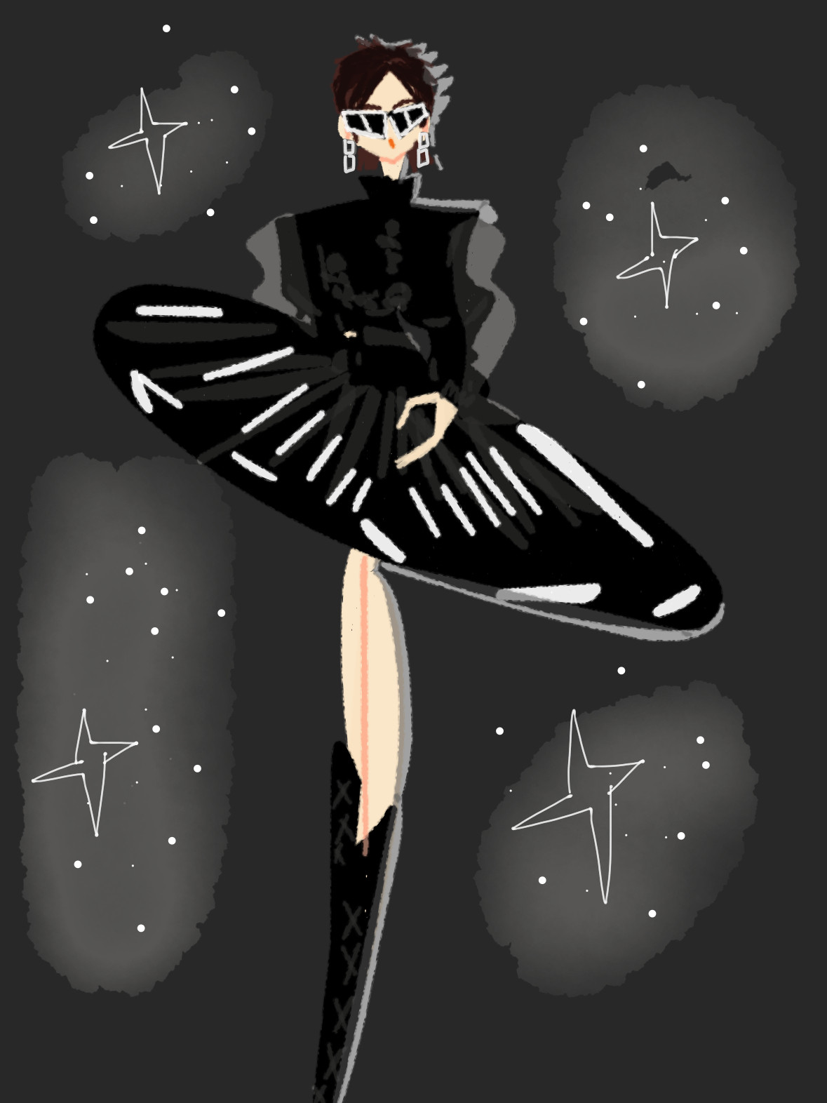 李宇春李宇春压轴芭莎之夜压轴就是酷酷哒！！！sallyloving插画
