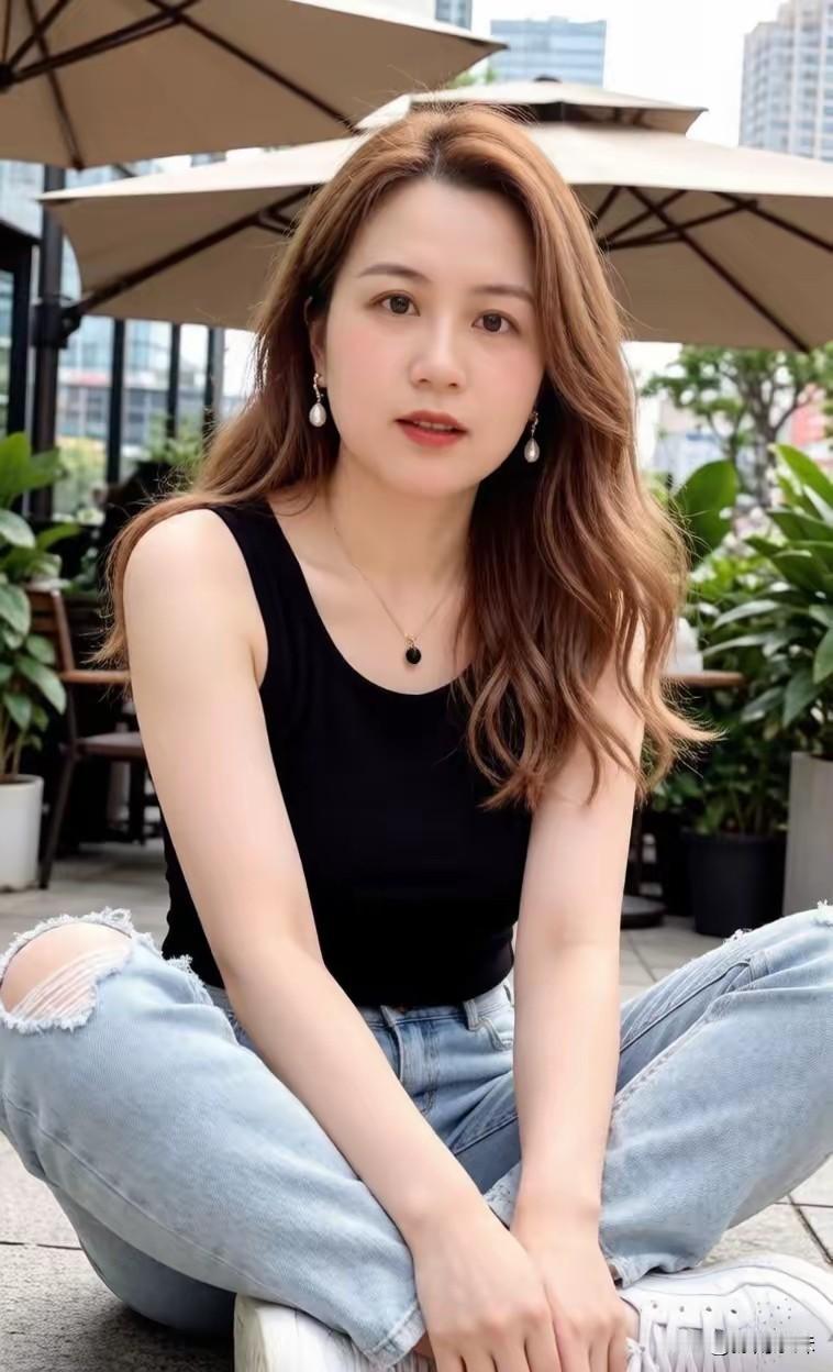 都市女孩在咖啡馆的悠闲时光🌿✨