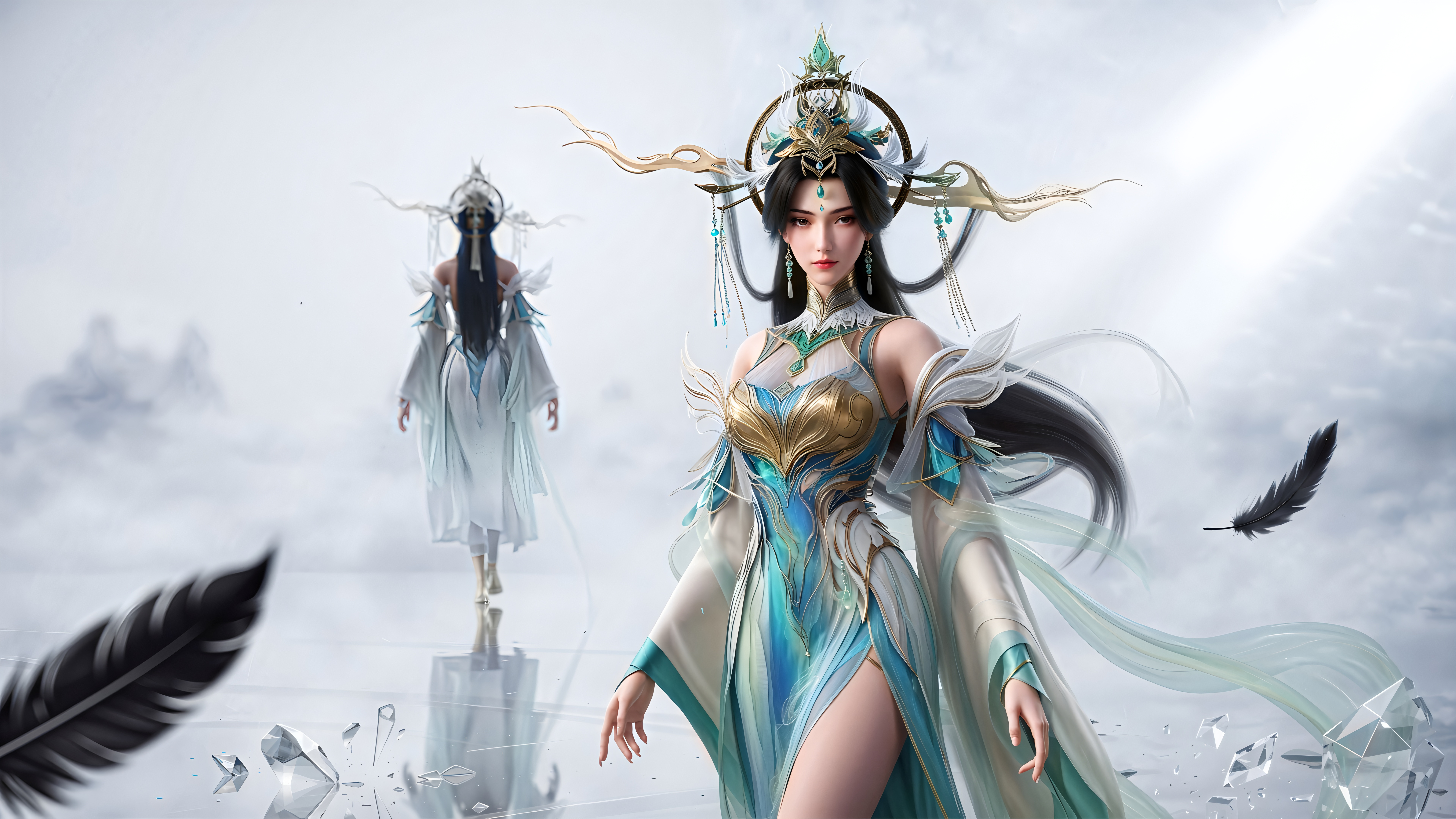 《完美世界》国漫女神柳神电脑壁纸：舍弃躯壳，踏足黑暗，横贯生死之间！