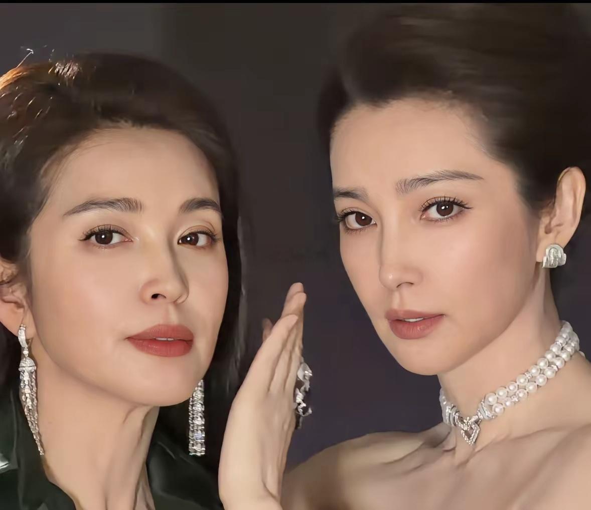 年轻时候还没觉得她两有多像，年纪上来，她两越来越一个模子出来了