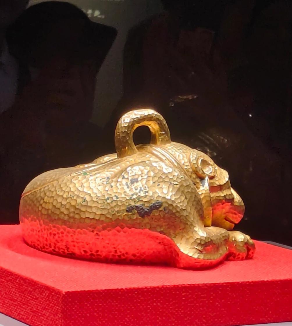 这是两个网友发的“金兽”图片，图一：今年七月照的图二；今年九月照的图一的“