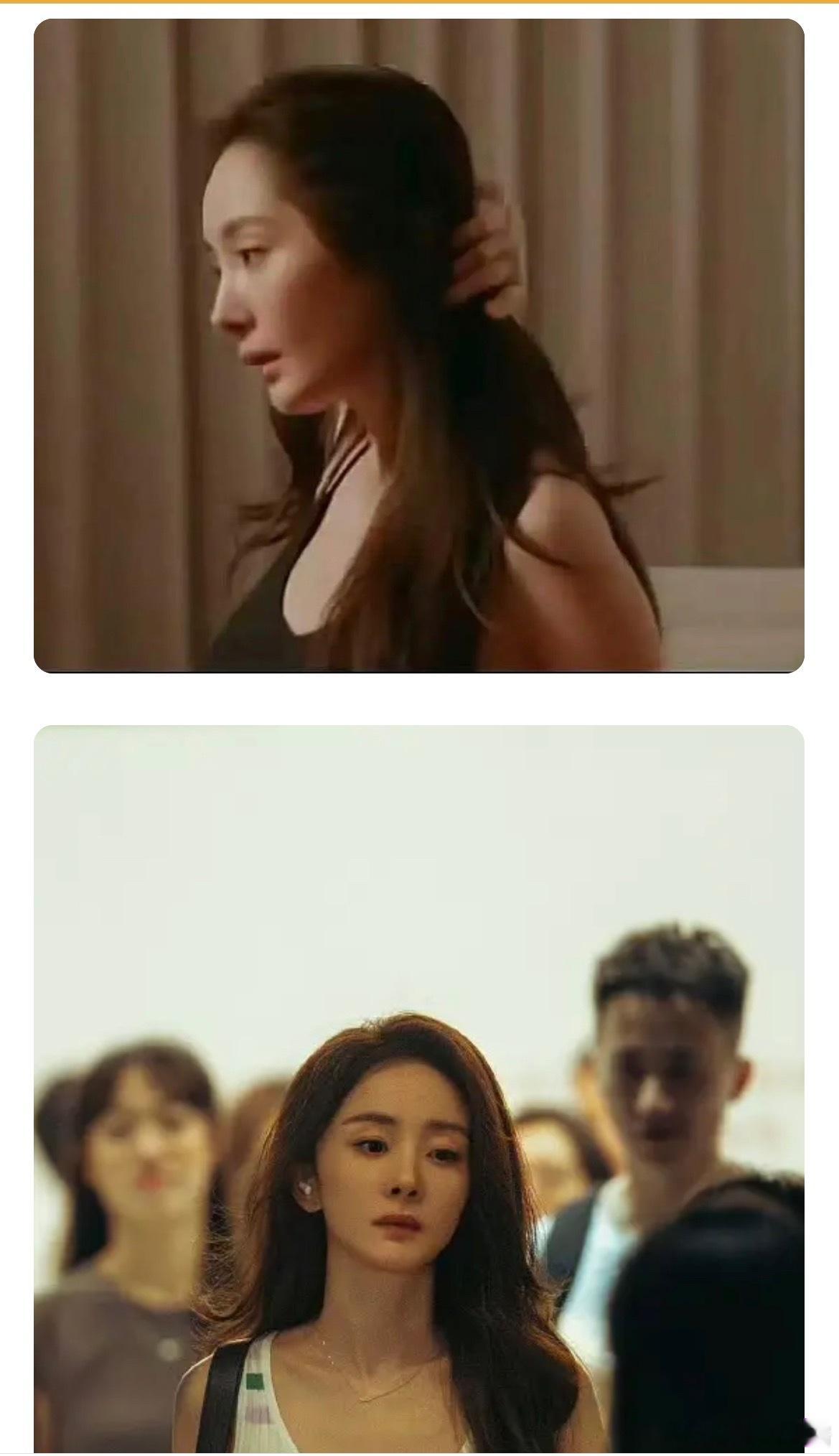 杨幂惊蛰无声预告能看出来真的满脸疲惫，眼神空洞，仿佛上了很久的班，脸部状态也很奇