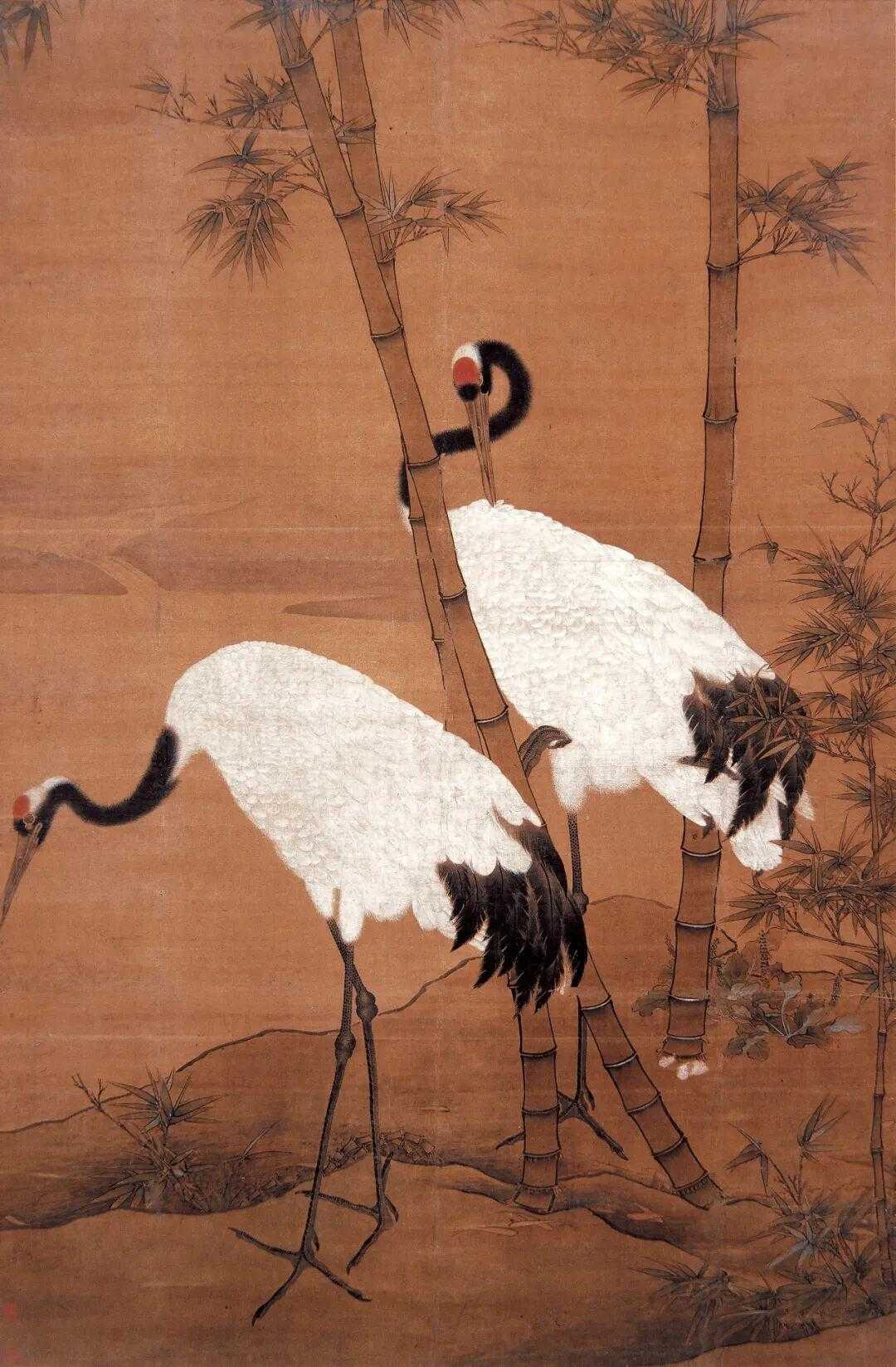 明边景昭双鹤图故宫博物院藏。新城事遇见艺术​​​