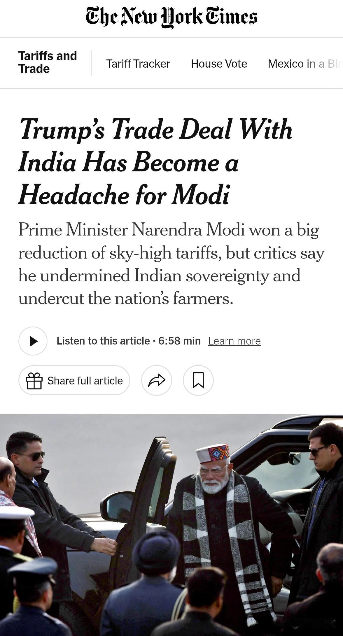 骑虎难下了啊莫迪，他刚代表14亿印度人感谢美国将那个数字从50%降至18%，美国